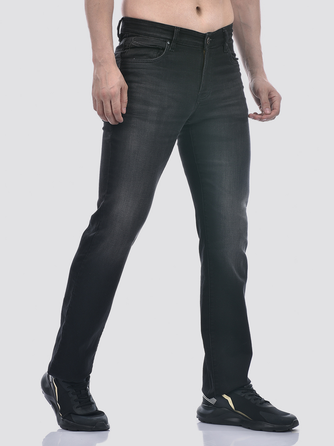 Numero Uno Men Black Regular Fit Sustainable Jeans